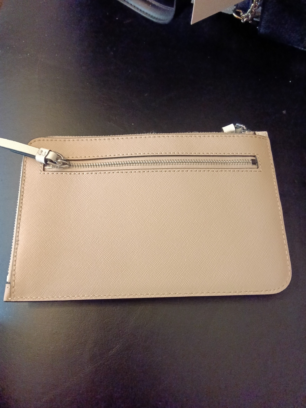 kate spade Cameron  Two-Tone Tan and Cream Saffiano Wristlet - Picture 2 of 5